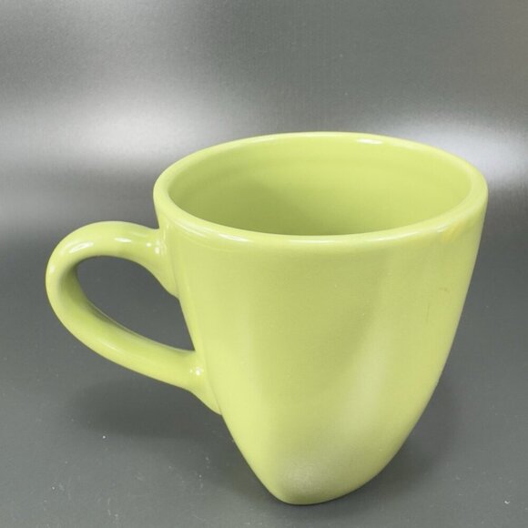 Buffalo China Lime Rickey Green Stoneware Ceramic Coffee Mug Cup Set 2 Oneida - Picture 8 of 13